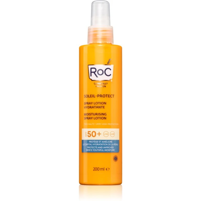 RoC Soleil Protect Moisturising Spray Lotion hydratační sprej na opalování SPF 50+ 200 ml - parfo.cz