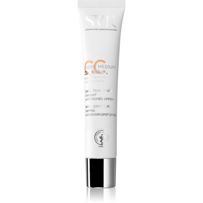 SVR Clairial CC cream ochranný tónovací krém proti pigmentovým skvrnám SPF 50+ odstín light 40 ml - parfo.cz