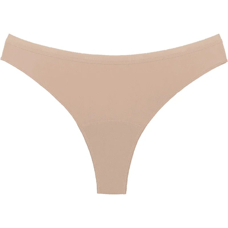 Snuggs Period Underwear Brazilian Light Tencel™ Lyocell Beige látkové menstruační kalhotky pro slabou menstruaci velikost S 1 ks - parfo.cz