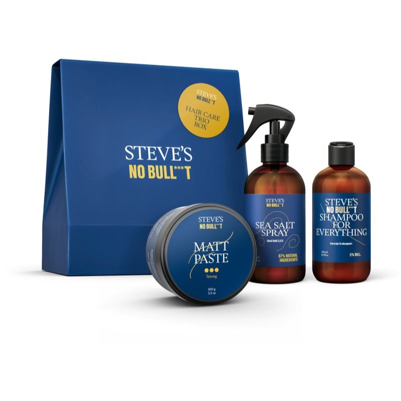 Steve's No Bull***t Hair Care Trio Box dárková sada na vlasy pro muže - parfo.cz