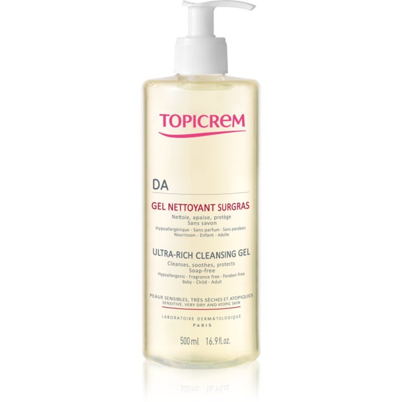 Topicrem AD Ultra-Rich Cleansing Gel mycí gel pro velmi suchou citlivou a atopickou pokožku 500 ml - parfo.cz