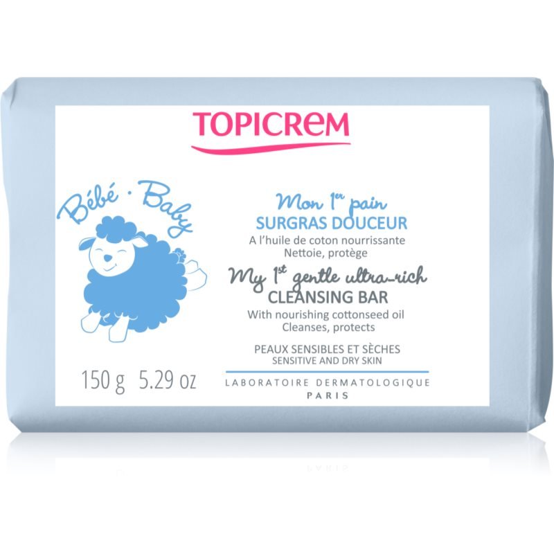 Topicrem BABY My 1st Gentle Ultra-Rich Cleansing Bar jemné čisticí mýdlo pro miminka a děti 150 g - parfo.cz