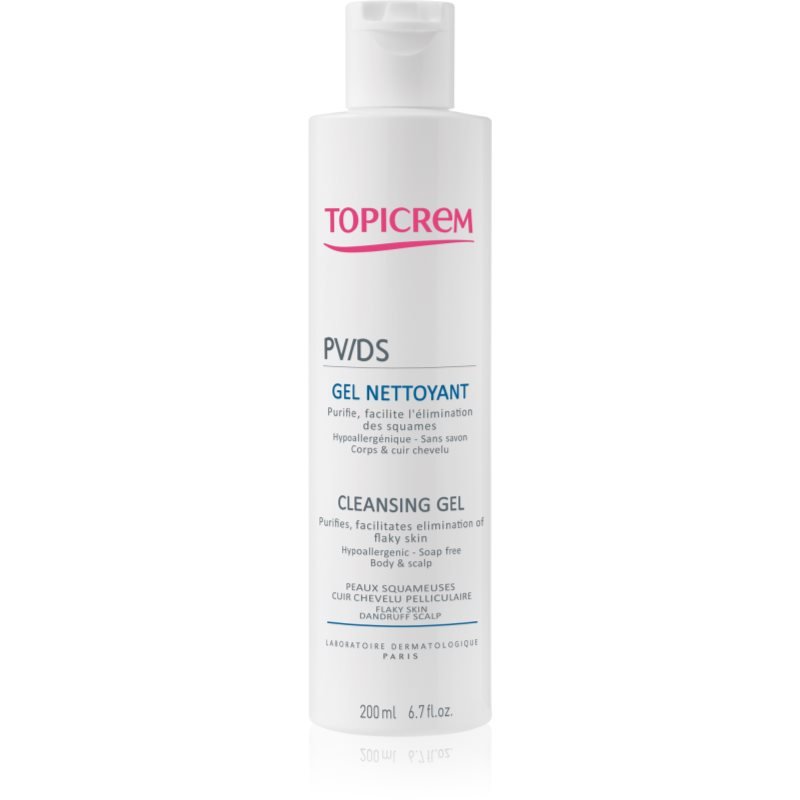 Topicrem PV/DS Cleansing Gel mycí gel na tělo a pokožku hlavy 200 ml - parfo.cz