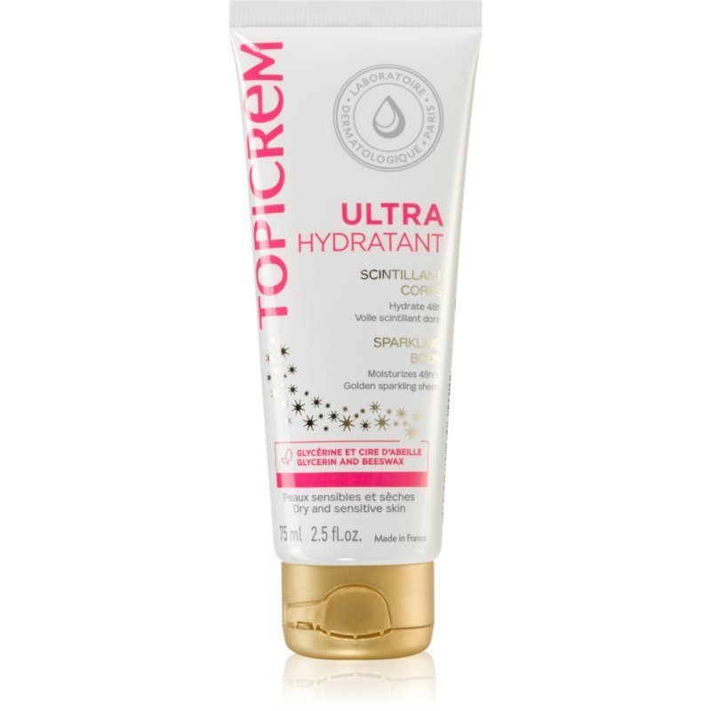 Topicrem UH BODY Ultra-Moisturizing Sparkling Body intenzivně hydratační tělové mléko se třpytkami 75 ml - parfo.cz