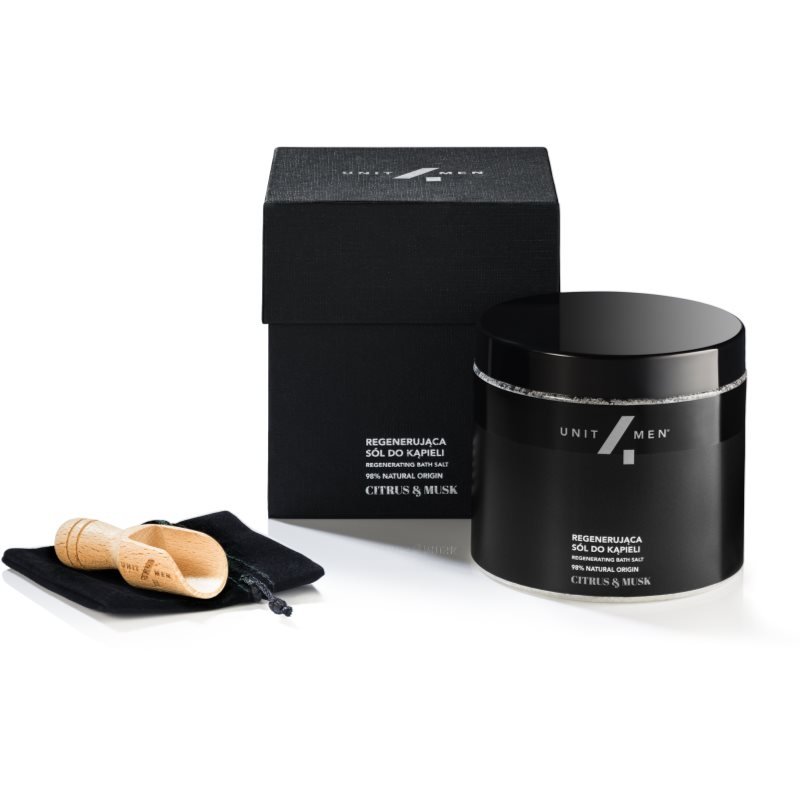 Unit4Men Bath Set Citrus & Musk koupelová sůl s regeneračním účinkem 700 g - parfo.cz