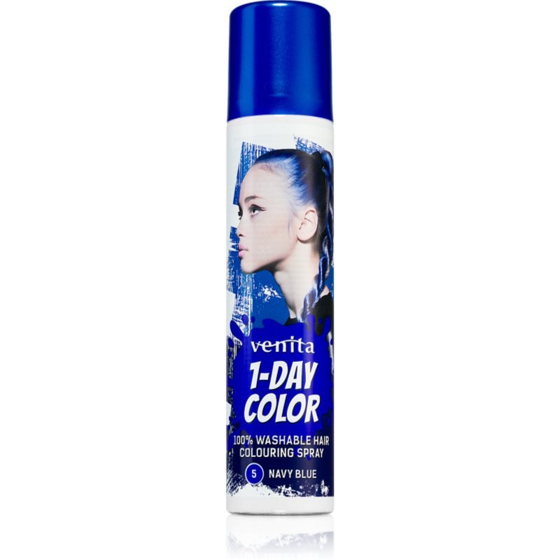 Venita 1-Day Color barevný sprej na vlasy odstín No. 5 - Navy Blue 50 ml - parfo.cz