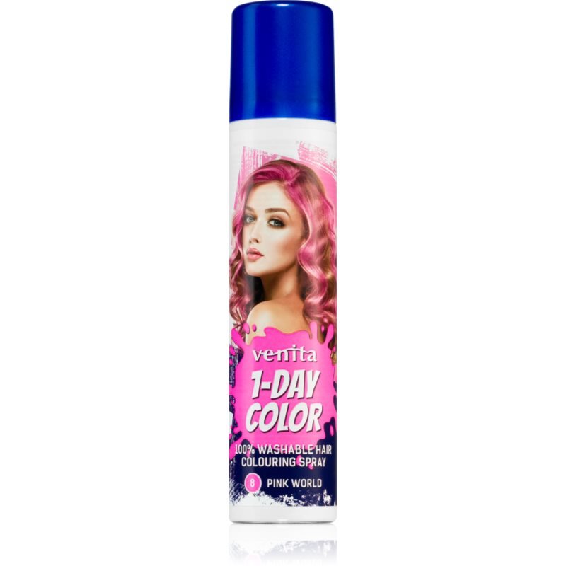 Venita 1-Day Color barevný sprej na vlasy odstín No. 8 - Pink World 50 ml - parfo.cz