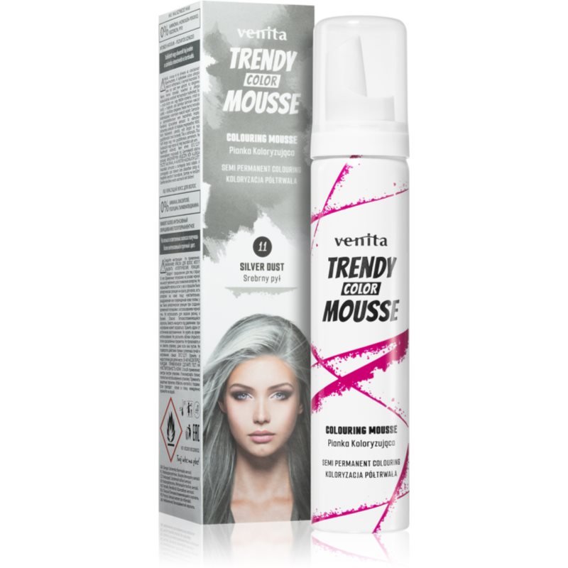 Venita Trendy Color Mousse barvicí pěna bez amoniaku odstín No. 11 - Silver Dust 75 ml - parfo.cz