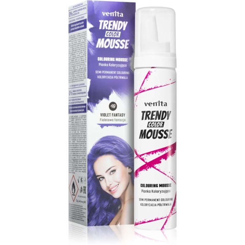 Venita Trendy Color Mousse barvicí pěna bez amoniaku odstín No. 40 - Violet Fantasy 75 ml - parfo.cz