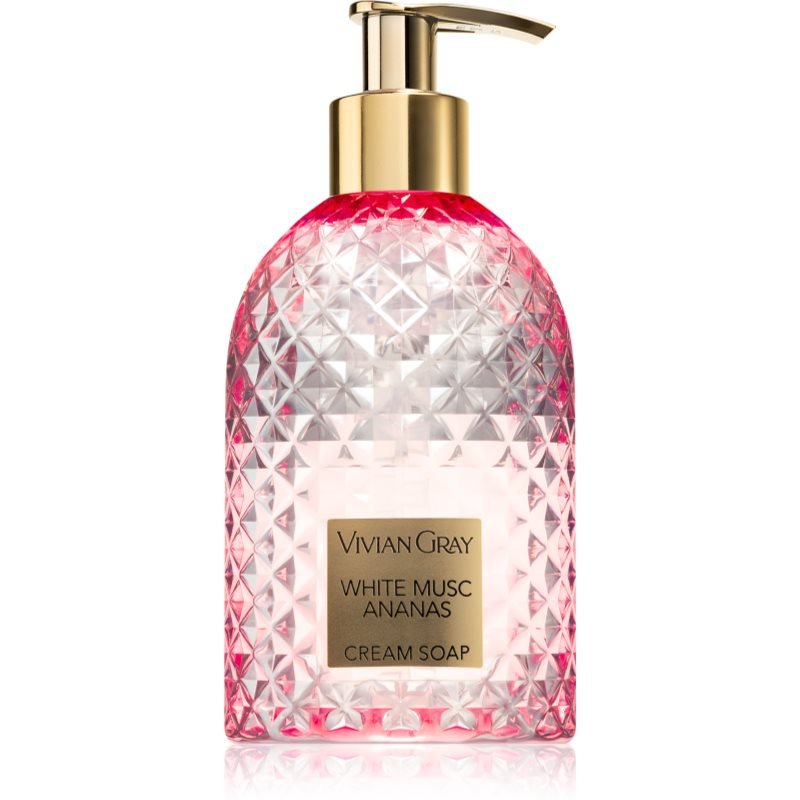 Vivian Gray Gemstone White Musc & Ananas krémové mýdlo 300 ml - parfo.cz