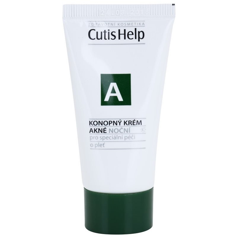 CutisHelp Health Care A - Akné konopný noční krém pro problematickou pleť