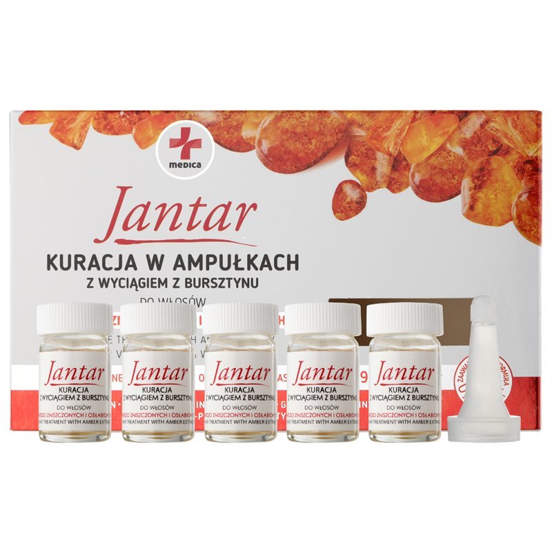 Ideepharm Medica Jantar obnovující kúra pro poškozené a křehké vlasy 5 x 5 ml - parfo.cz
