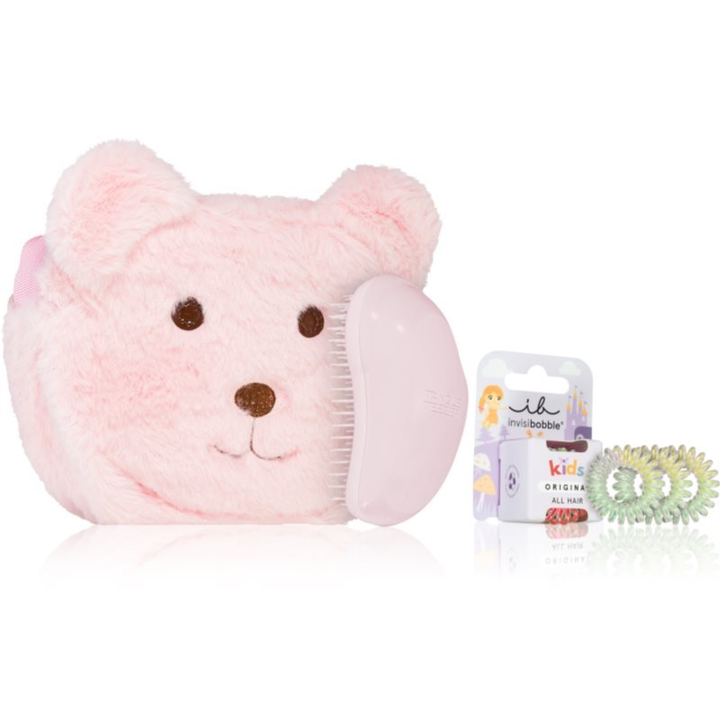 invisibobble Pink Teddy Xmas 2023 dárková sada pro děti 3 ks - parfo.cz