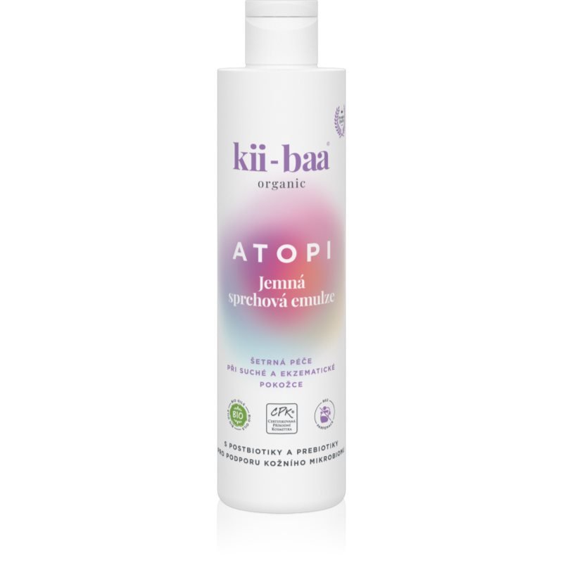 kii-baa® organic ATOPI velmi jemná mycí emulze s probiotiky a prebiotiky 250 ml - parfo.cz