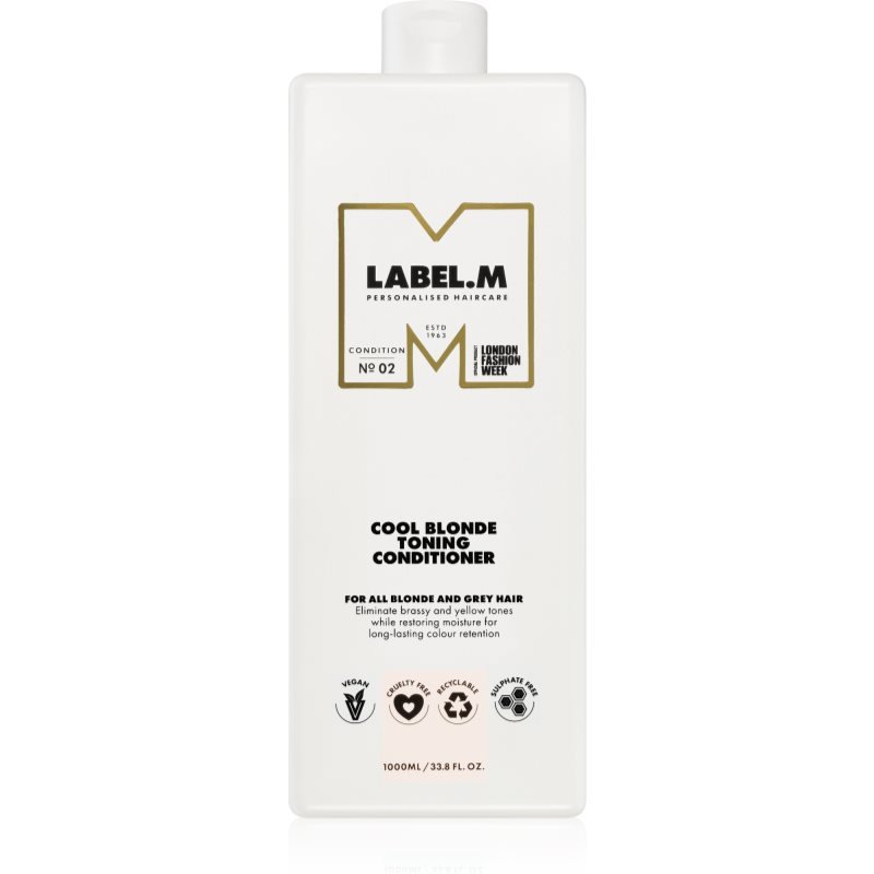 label.m Cool Blonde Conditioner hydratační kondicionér neutralizující žluté tóny 1000 ml - parfo.cz
