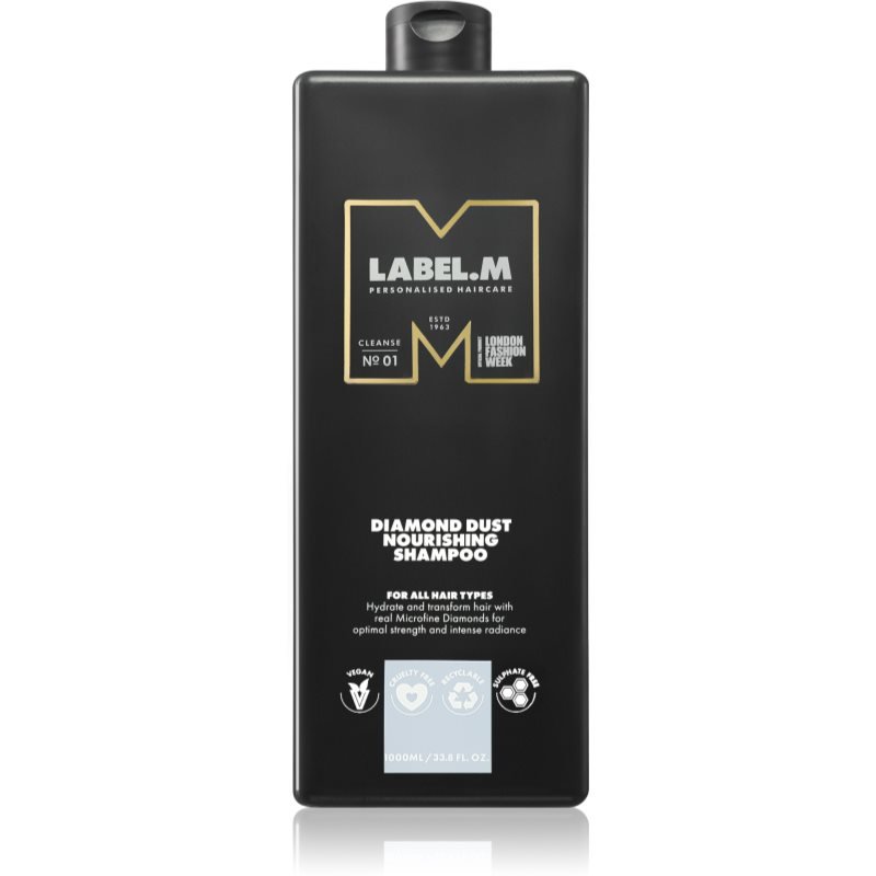 label.m Diamond Dust Nourishing Shampoo vyživující šampon pro všechny typy vlasů 1000 ml - parfo.cz