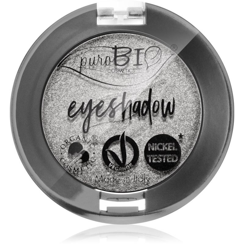 puroBIO Cosmetics Compact Eyeshadows oční stíny odstín 23 Silver 2