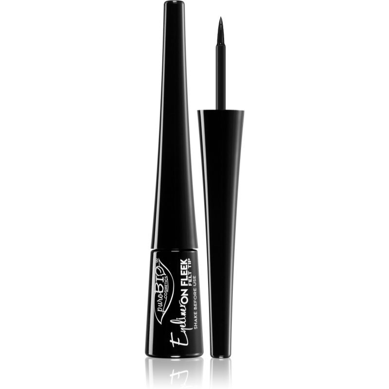 puroBIO Cosmetics On Fleek Felt Tip tekuté linky na oči s matným finišem 3 ml - parfo.cz