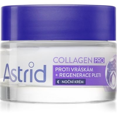 Astrid Collagen PRO noční krém proti projevům stárnutí pleti s regeneračním účinkem 50 ml - parfo.cz