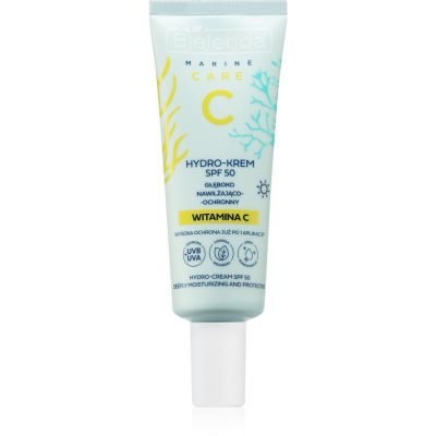 Bielenda C Marine Care Hydro-cream deeply moisturizing and protective SPF 50 hydratační a ochranný krém s vitaminem C SPF 50 40 ml - parfo.cz