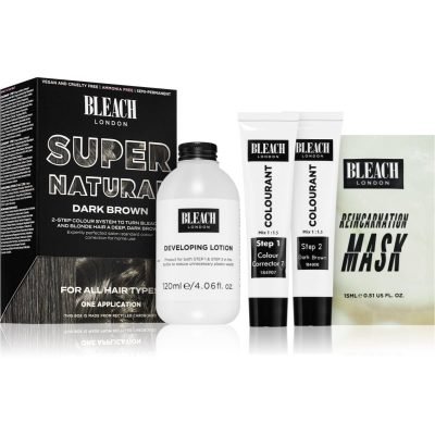 Bleach London Super Naturals Dark Brown semi-permanentní barva na vlasy odstín Dark Brown 1 ks - parfo.cz
