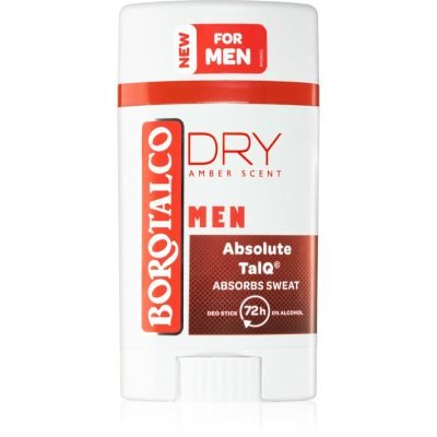 Borotalco MEN Dry tuhý deodorant 72h pro muže Amber Scent 40 ml - parfo.cz
