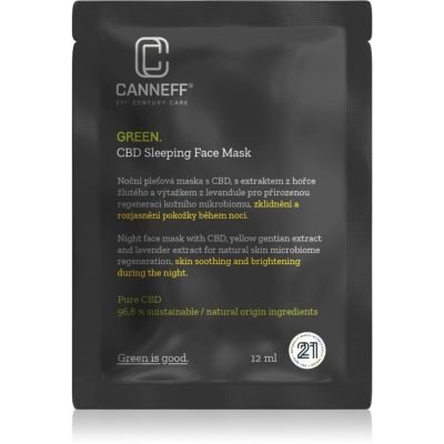 Canneff Green CBD Sleeping Face Mask zklidňující maska na noc 12 ml - parfo.cz
