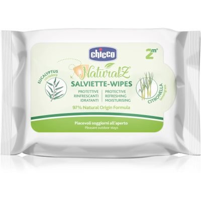 Chicco NaturalZ Protective & Refreshing Wipes ubrousky proti komárům 2 m+ 20 ks - parfo.cz
