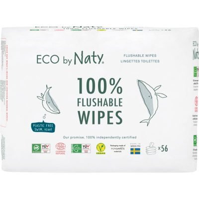 ECO by Naty Unscented 100 % Compostable Wipes vlhčené ubrousky pro děti 3x56 ks - parfo.cz