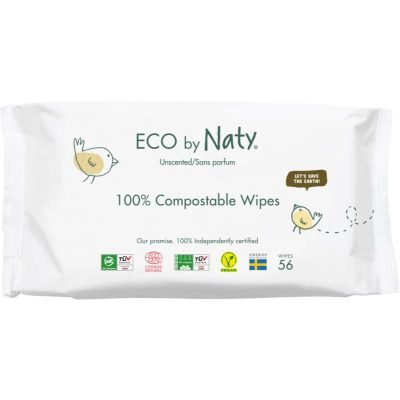 ECO by Naty Unscented 100 % Compostable Wipes vlhčené ubrousky pro děti 56 ks - parfo.cz