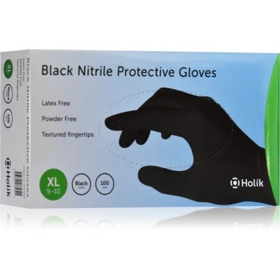 Holík Nitril Black nitrilové nepudrované ochranné rukavice velikost XL 2x50 ks - parfo.cz
