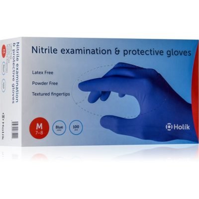 Holík Nitril Blue nitrilové nepudrované rukavice velikost M 2x50 ks - parfo.cz