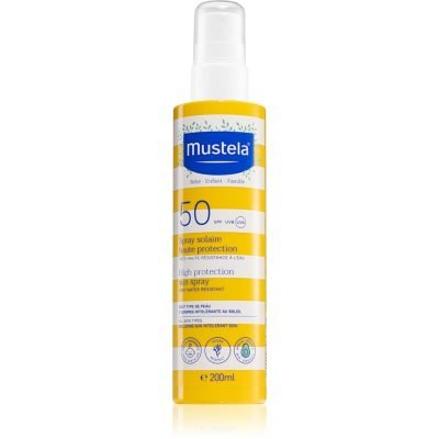 Mustela Family High Protection Sun Spray ochranné opalovací mléko ve spreji SPF 50+ 200 ml - parfo.cz