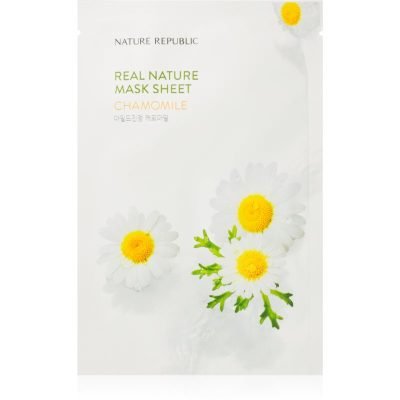 NATURE REPUBLIC Real Nature Chamomile Mask Sheet hydratační plátýnková maska s heřmánkem 23 ml - parfo.cz