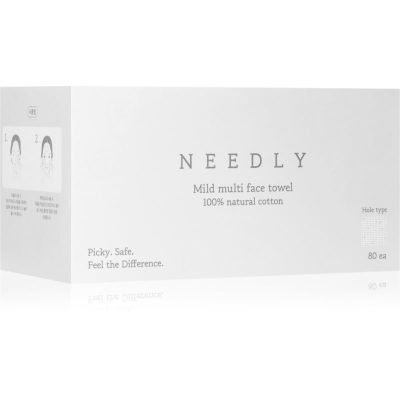 NEEDLY Mild Cleansing Multi Face Towel jednorázový bavlněný ručník pro citlivou pleť 80 ks - parfo.cz