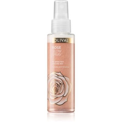 Olival Rose Glow rozjasňující sprej na obličej a tělo se třpytkami 100 ml - parfo.cz