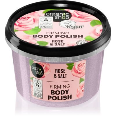 Organic Shop Organic Rose & Salt tělový peeling se solí 250 ml - parfo.cz