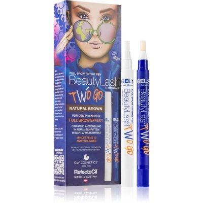 RefectoCil BeautyLash Two Go barva na obočí odstín Natural Brown 2x15 ml - parfo.cz