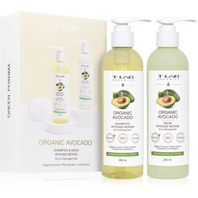 T-LAB Organics Organic Avocado Set dárková sada pro suché a poškozené vlasy - parfo.cz
