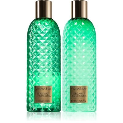 Vivian Gray Gemstone Bergamot & Lemongras dárková sada na tělo 2x300 ml - parfo.cz