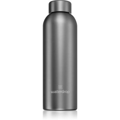 Waterdrop Thermo Steel Metal nerezová láhev na vodu barva Charcoal 600 ml - parfo.cz