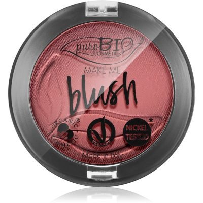 puroBIO Cosmetics Long-lasting Blush pudrová tvářenka odstín 06 Cherry Blossom 5